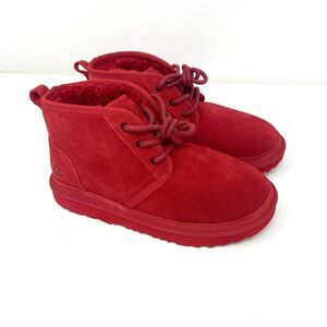 UGG Neumel Chukka Kids Sz 3 Red NEW